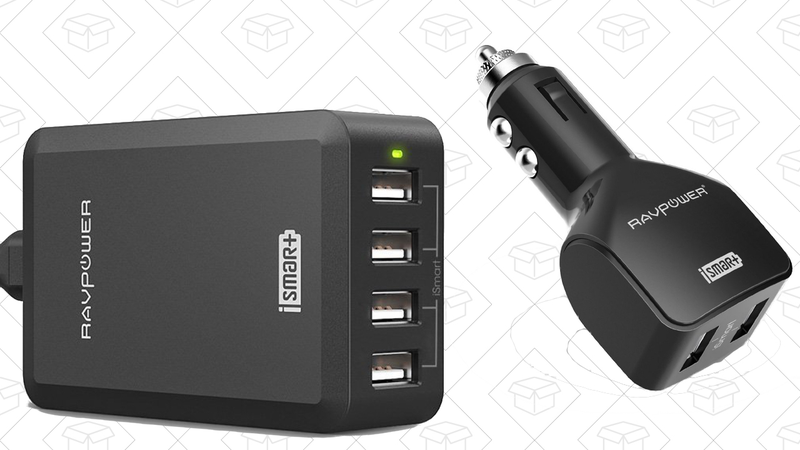 4-Port USB Charging Hub + FREE Dual Port Car Charger, $16 with code JW8WRW5U